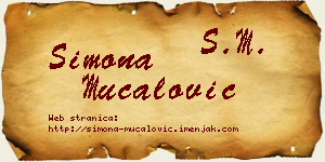 Simona Mučalović vizit kartica